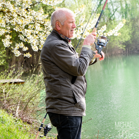 Angeln im Frühling – Portrait